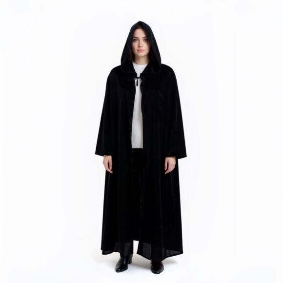 Long Crushed Velvet Cape - Picture 1 of 8